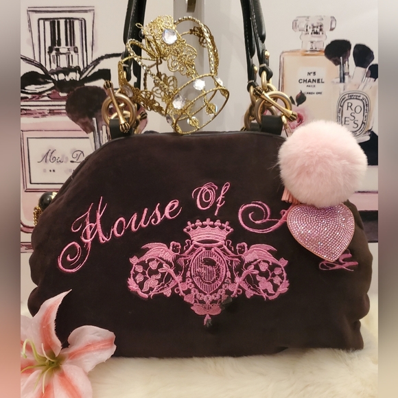 Juicy Couture Handbags - Juicy Couture House of Juicy Fluffy Soft Bowler Bag!*Vintage*